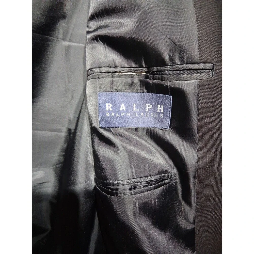 Ralph Lauren Blue Label Men's Black Wool Blazer Royal Blackheath Club Buttons